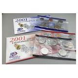 2001 US Uncirculated coin sets; Denver &