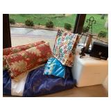 Cooler, easel, pillows, inflatable mattress,