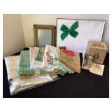 Vintage linens, art deco mirror, Sarahï¿½s Attic