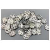 Collection of 50 US Mercury Dimes