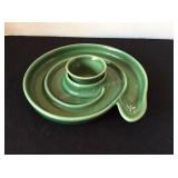 Vintage Regis France green appetizer dish, 2