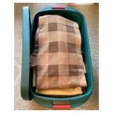 Tote of Blankets, wool & others