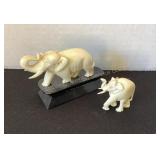 3 Small Elephant Figurines
