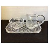 Waterford Creamer, Sugar & Tray set