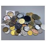 Collection of commemorative coins, tokens & more