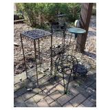 5 Metal Plant Stands of varying sizes