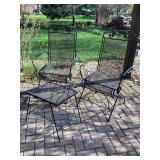 2 Iron Patio Rockers & Table