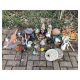 Yard Decor; stepping stones, plaques, birdhouse,