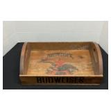 Budweiser wood serving tray, 17.25" x 11.5ï¿½