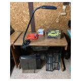 Ottlite clamp on, desk & contents