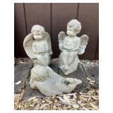 3 cement angels