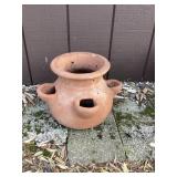 Clay strawberry pot