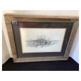 Signed Judy Ruth Bridge Picture, 20x17"