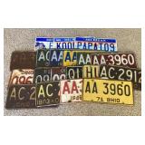 19 License Plates; Ohio & Michigan