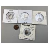 1870 & 1881 3 cent nickels, 3 cent silver coin,