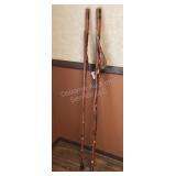 Two 55" Whistle Creek Walking Sticks