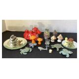 Miniature Mushrooms, worms, metal figurines & more