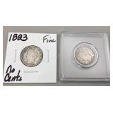 1883 Liberty Head "V" Nickels