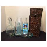 Vintage Bottles & Wine Box