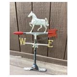 Cast Metal Horse weathervane, 24" tall
