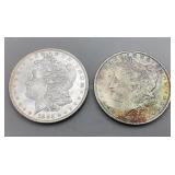 Two 1885 Morgan Silver Dollars