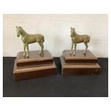 Brass & Metal Horse Bookends