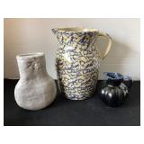 Roseville Spongeware Pitcher, Van Briggel