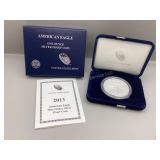 2013 American Eagle one ounce silver proof coin