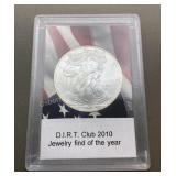 2010 Walking Liberty silver dollar, metal