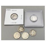 US Dimes; 1950D, 1957S, 1952D, 1917D,