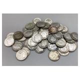 1950-64 Roosevelt Dimes, 53 total