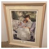 27x34" Lady & Child "Daydreaming" signed picture