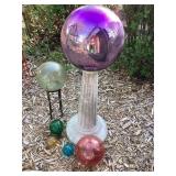 Gazing balls, stands & glass orbs