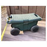Garden cart/stool and tools