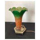 Pond Lily Style Lamp, 7"tall, works