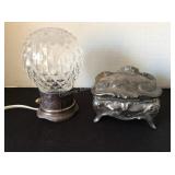 Vintage Art Deco Lamp & Trinket Box