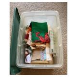 Tote of Calendar Towels & Linens