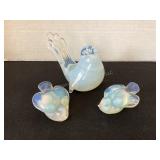Silvestri art glass & Opalescent Art Deco Birds