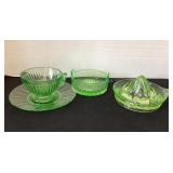 Green Depression Glass, glowers, uranium: