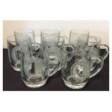 Glass France Mugs with Monogrammed "L"