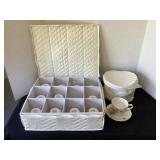 Made in England, bone china tea cups, set of 12