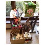 Metal shelf, Christmas decor, pennants & more