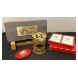 Dow 47 Building brick, coin purse, bank &