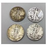 1942, 1945, 1946S & 1946 Walking Liberty Half