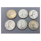 Six Canadian 10 Cents with Mackeral