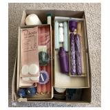 Box of Candles, Candle Holders & More