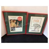 Two Coca-Cola Advertising Pictures, 12x15 1/2ï¿½ &