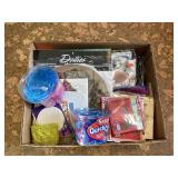 Box of Papergoods; quick covers, napkins,