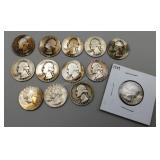 13 US Washington Quarters