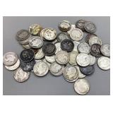 Collection of 51 Roosevelt Dimes